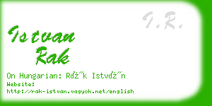 istvan rak business card